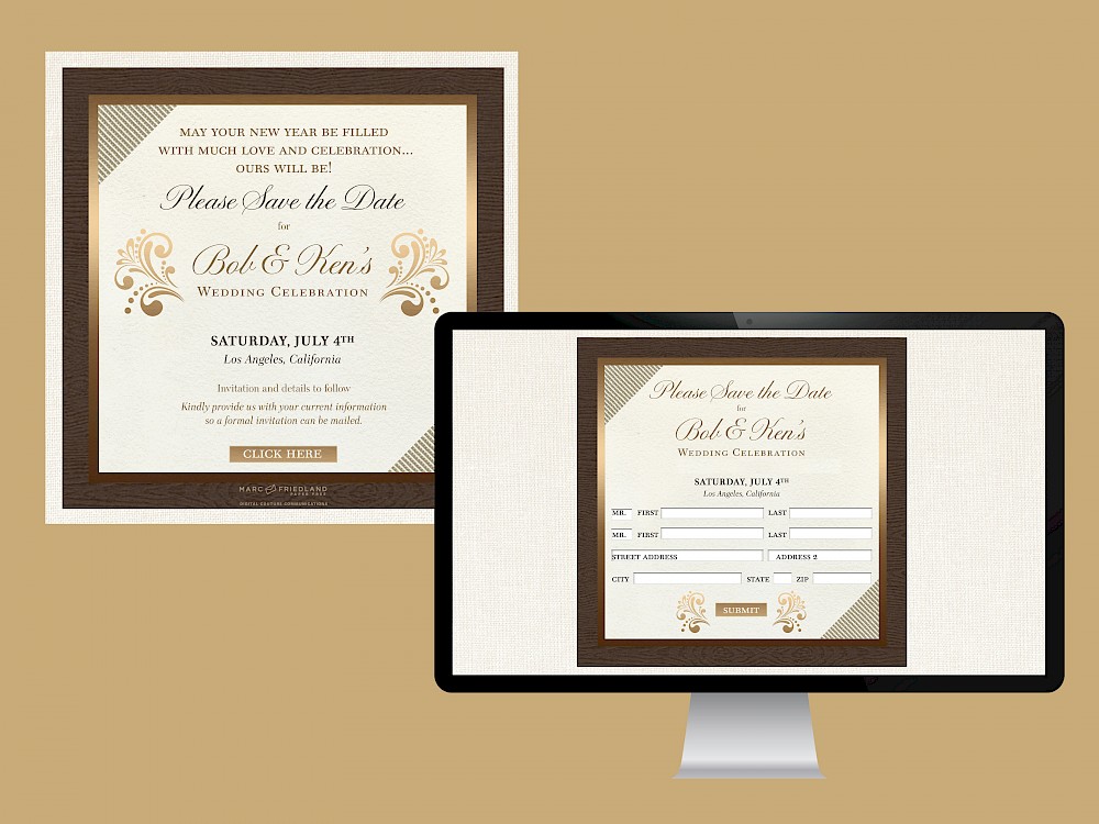 Wedding Save the Date and mailing address capture