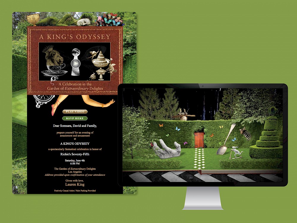 "A King's Odyssey" - Personalized surprise birthday digital video invitation