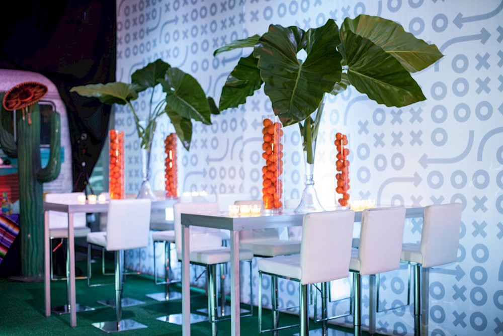 Integrated branding and style used for event decor