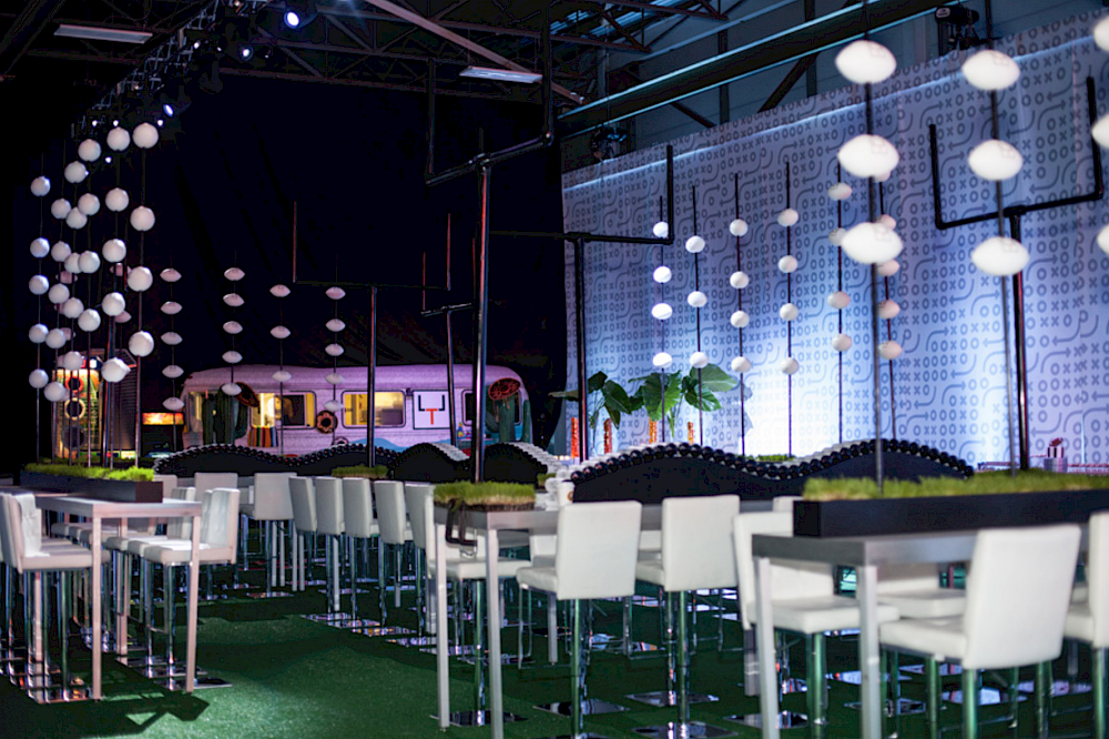 Integrated branding and style used for event decor