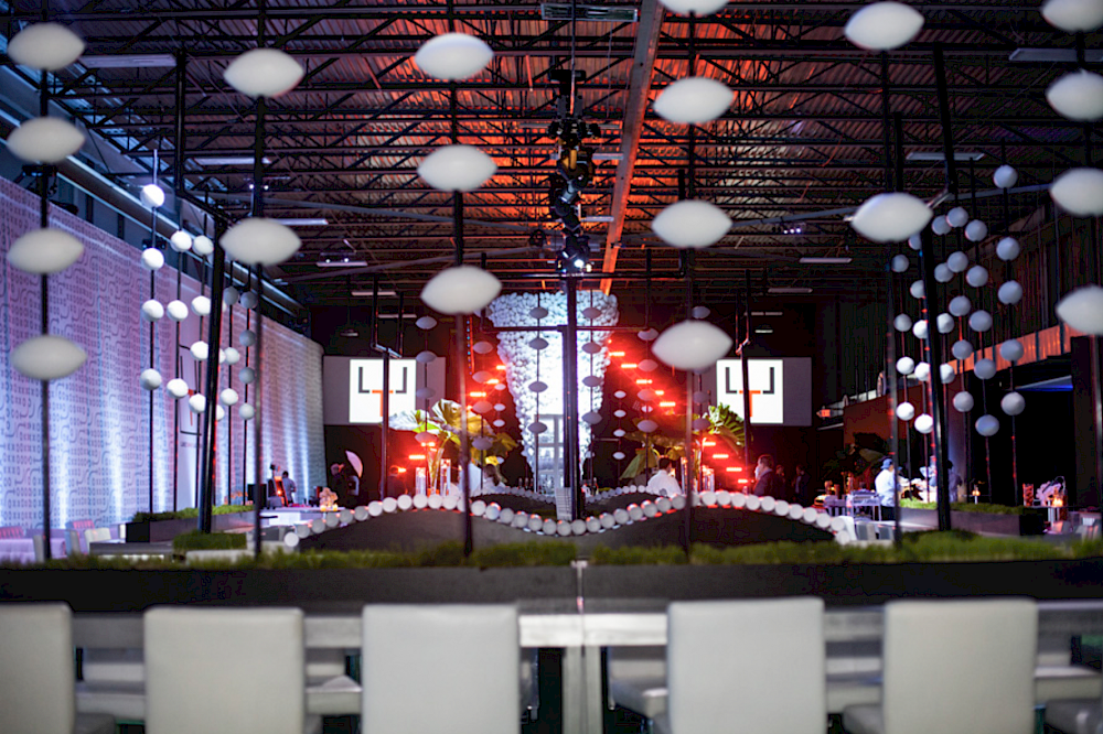 Integrated branding and style used for event decor