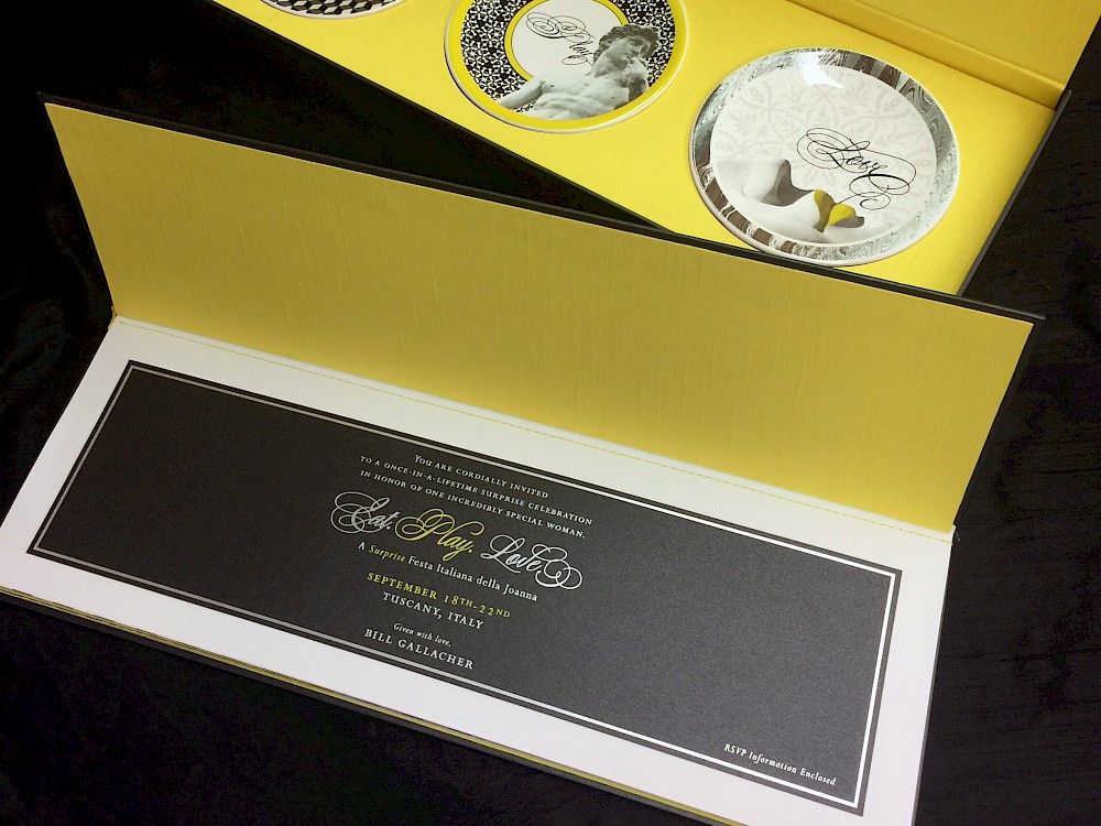 Interior detail of invitation