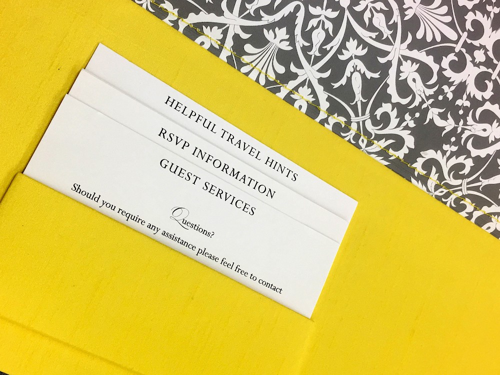 Interior detail of invitation