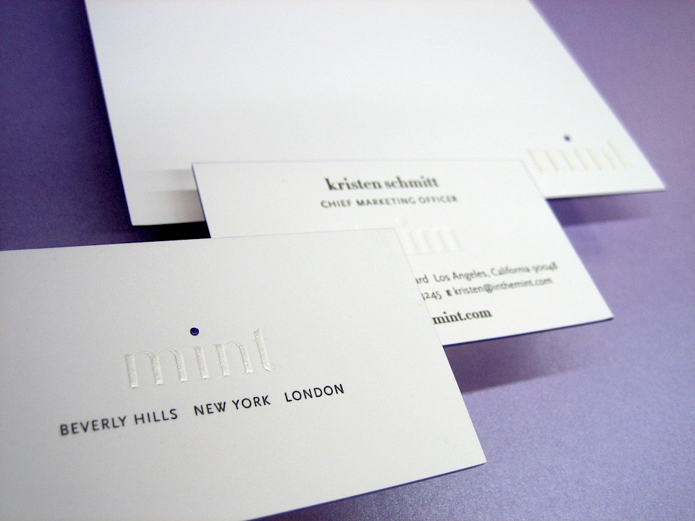 Ultra thick, foil, embossed and edged business cards