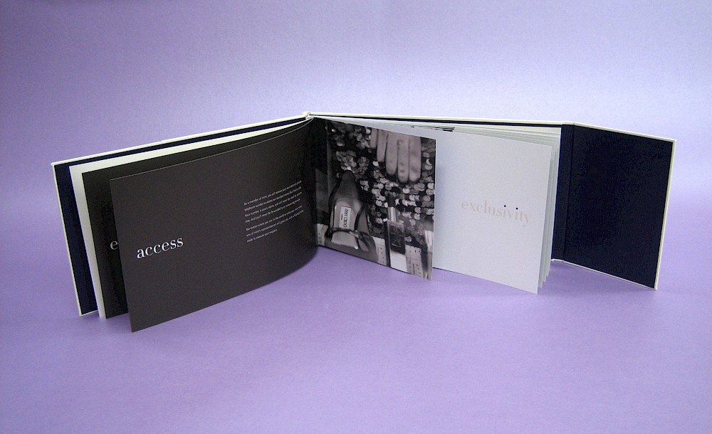 Hand-bound keepsake brochure
