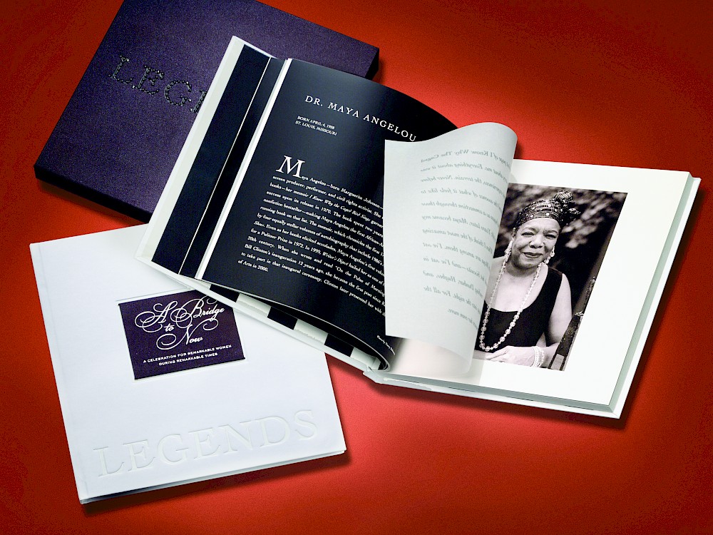 Hard-bound book featuring each Legend, with Swarovski embedded slip-case