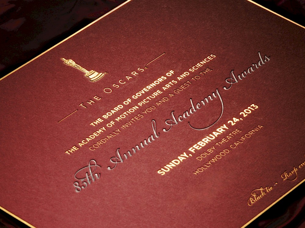 Academy Awards® invitation detail