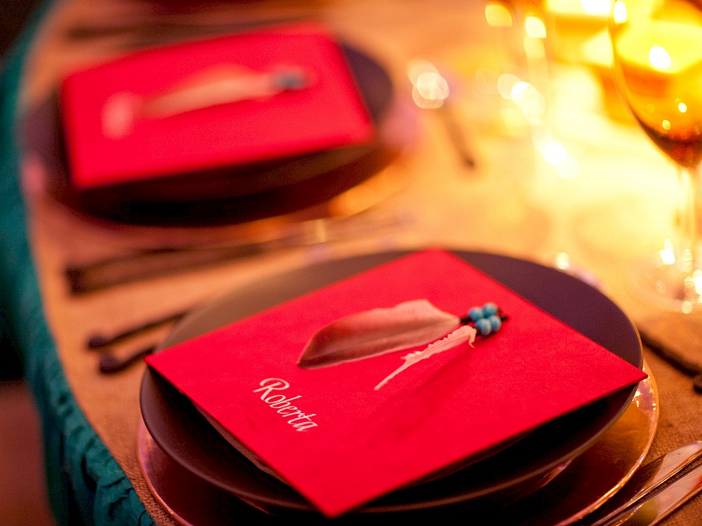 Personalized menu/place seating card (detail)