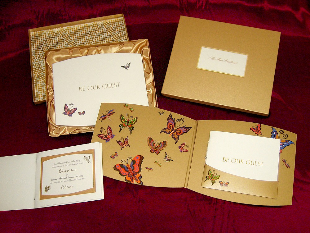 Grand Opening boxed invitation ensemble for Encore Las Vegas