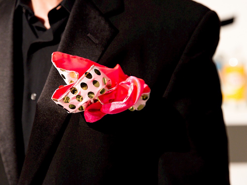 Custom pocket squares created for waiter's outfits