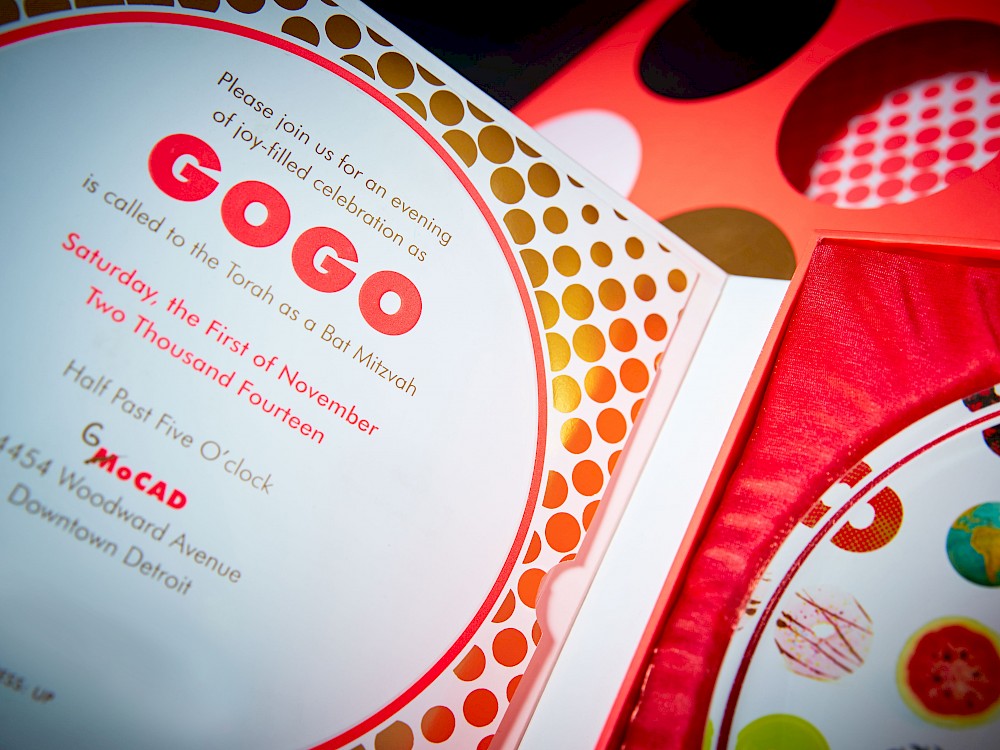 Invitation interior detail