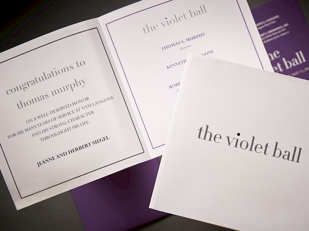 Gala tribute book (detail)