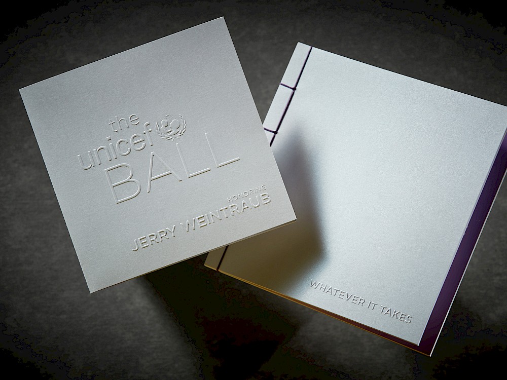 Gala invitation and keepsake tribute journal (detail)