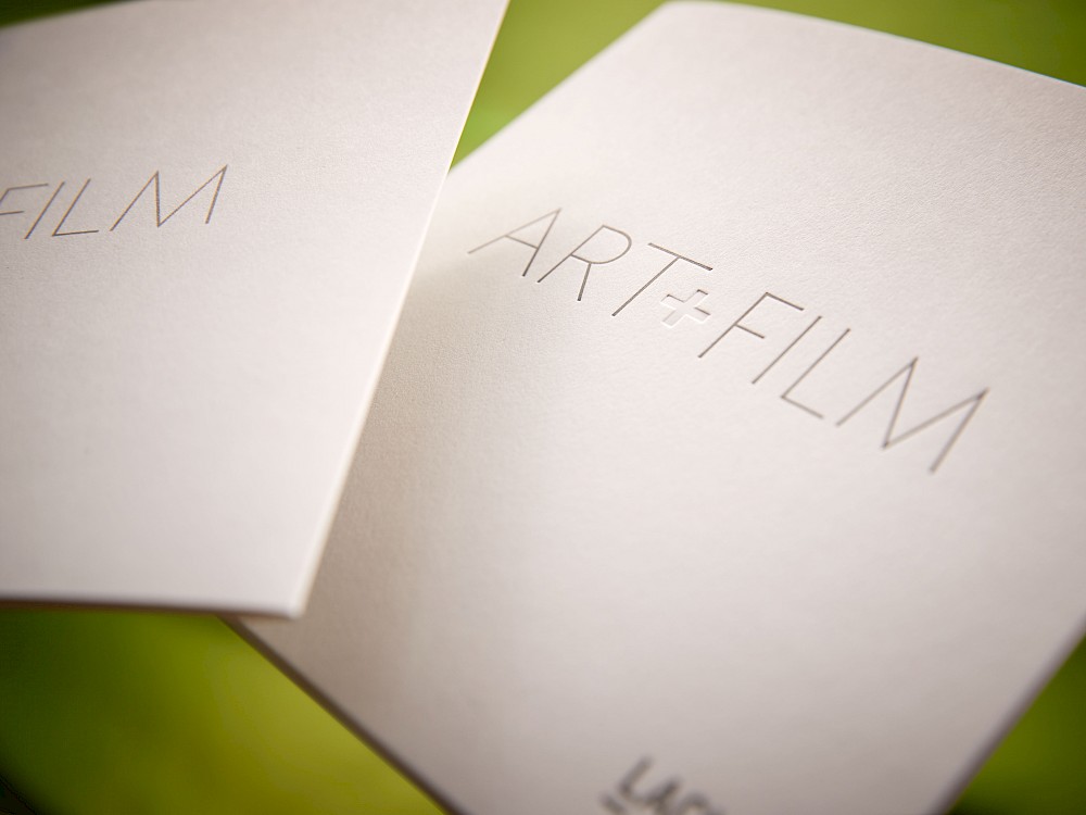 Letterpress and de-bossed gala invitation